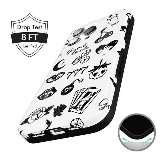 NWOT Velvet Caviar Good Luck iPhone 16 Pro Max Case & Grip Ring Tattoo Art New - Picture 6 of 11